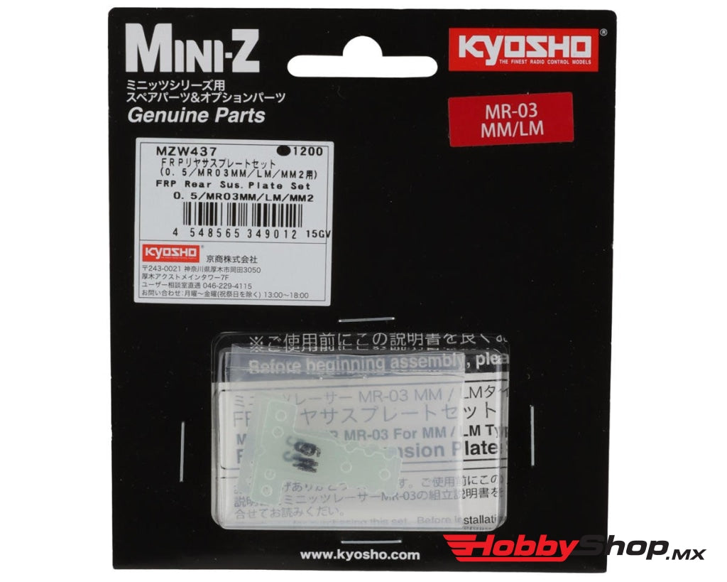 Kyosho - Frp Rear Sus. Plate Set (0.5 / Mr03Mm Lm Mm2) En Existencia