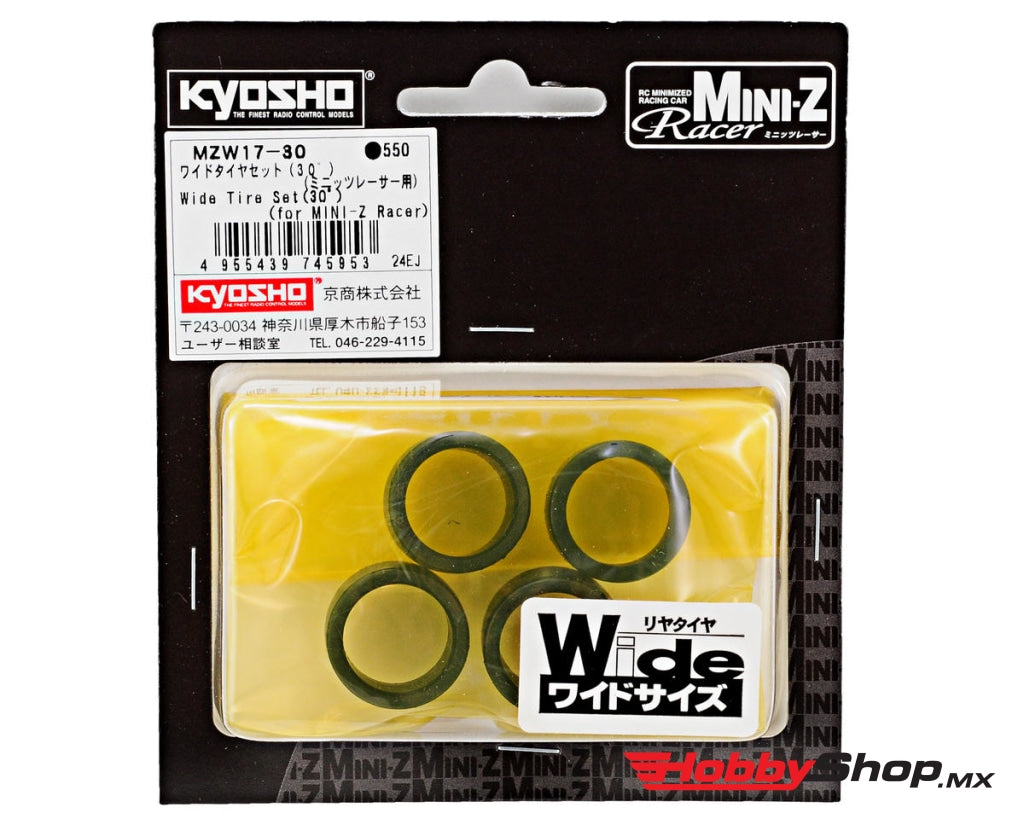 Kyosho - Mini-Z 11Mm Wide Tire Set (4) (30 Shore) En Existencia
