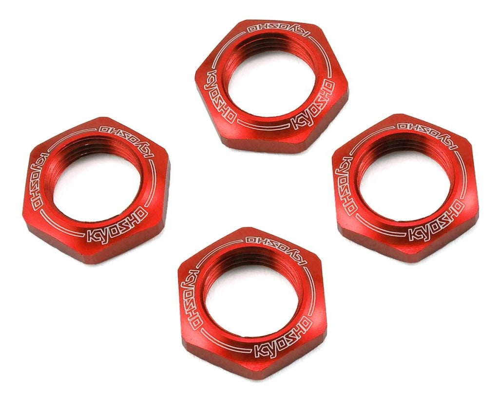 Kyosho - Tuerca De Rueda Dentada 17 Mm (Roja / 4 Piezas) En Existencia