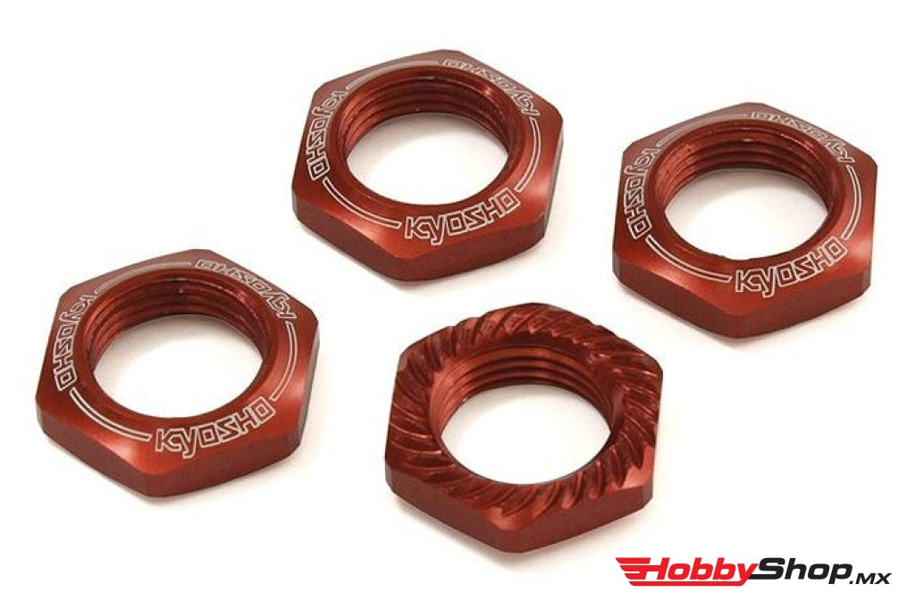 Kyosho - Tuerca De Rueda Dentada 17 Mm (Roja / 4 Piezas) En Existencia