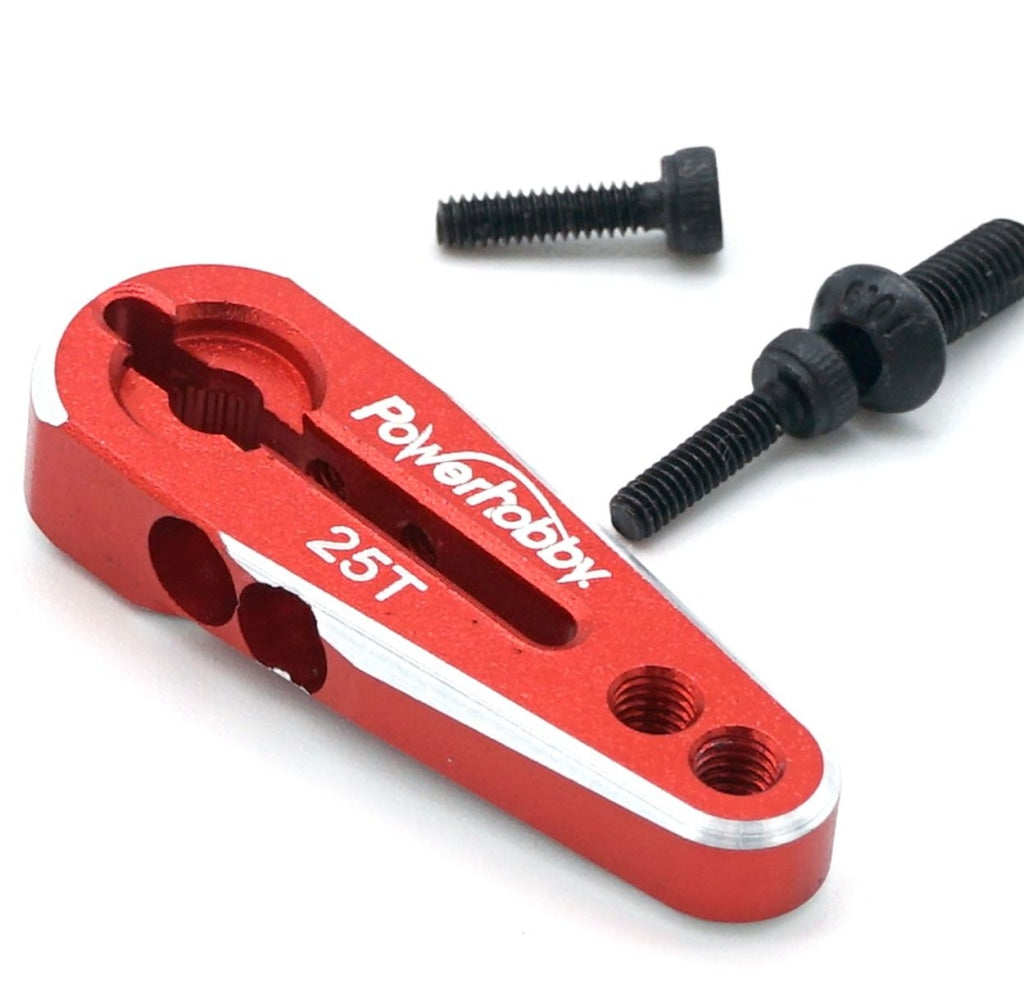 Power Hobby - 25T Aluminum Clamping Servo Horn Rojo En Existencia