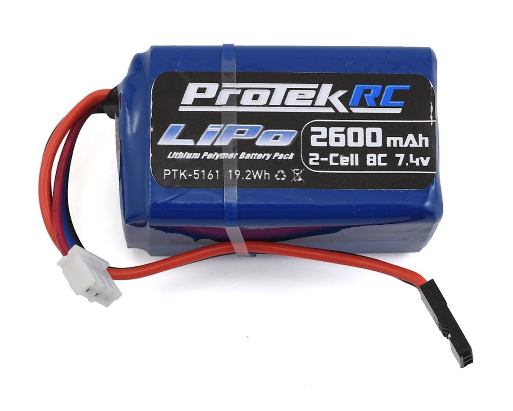 Protek Rc - Paquete De Batería Del Receptor Hump Poli-R / C (7.4V 2600Mah) (Con Enchufe