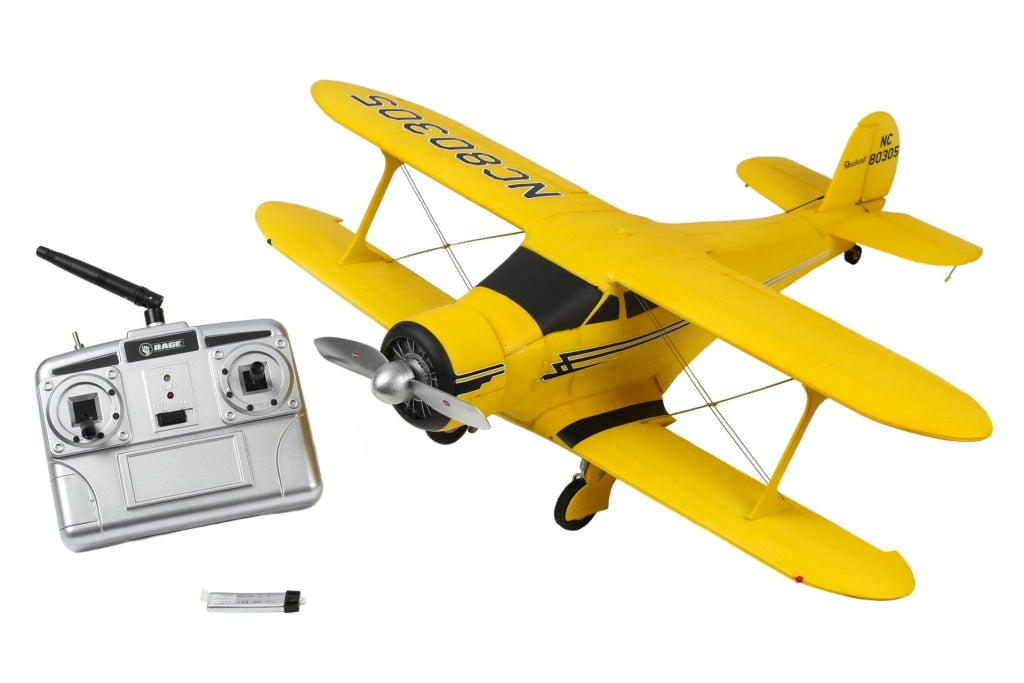 Rage R/c - Beechcraft Model 17 Staggerwing Micro Rtf En Existencia