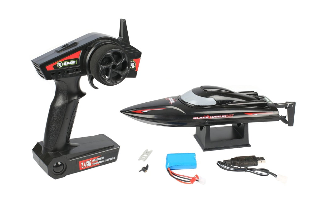 Rage R/c - Black Marlin Mx Rtr Boat En Existencia