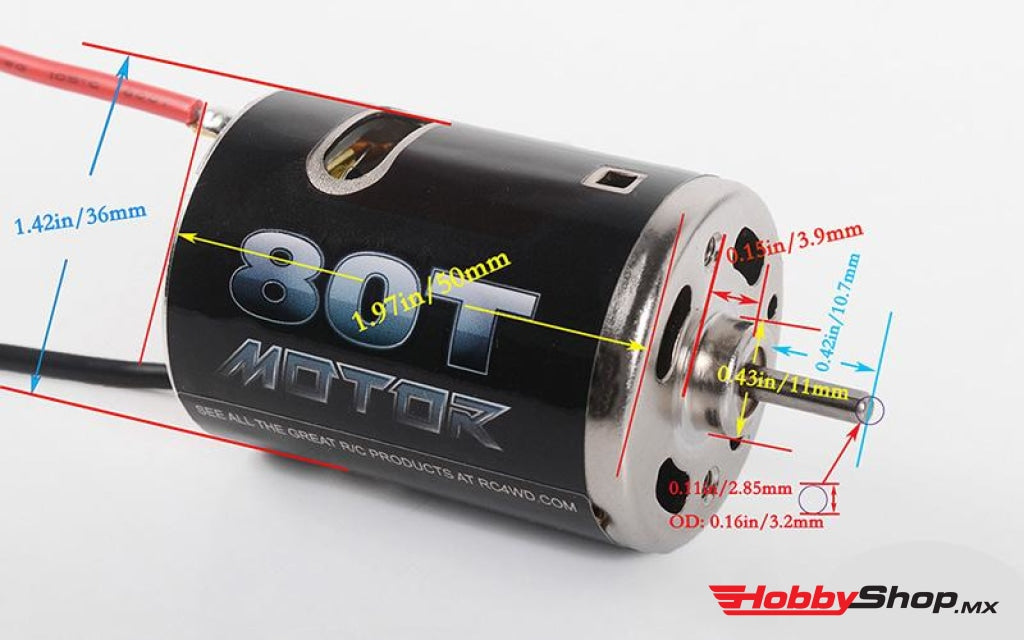 Rc4Wd - 540 Crawler Brushed Motor 80T En Existencia