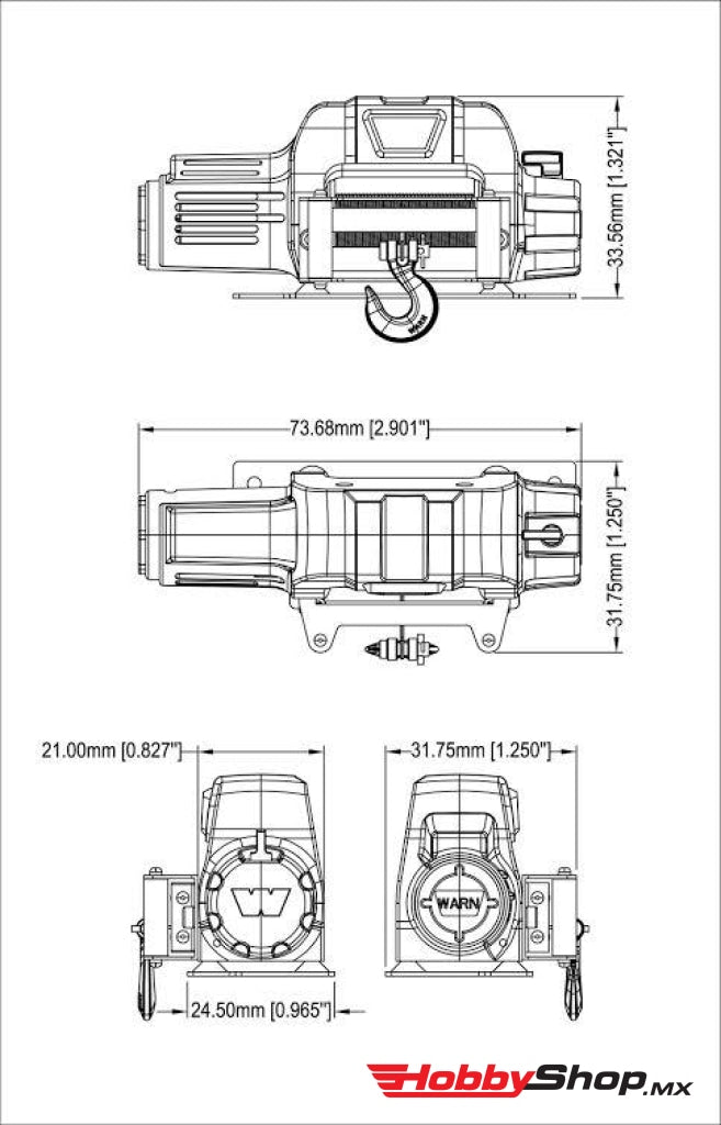 Warn - Cabrestante 1/10 9.5Cti En Existencia