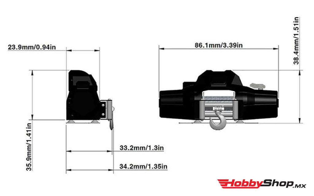 Rc4Wd 1/8 Warn Zeon 10 Winch En Existencia
