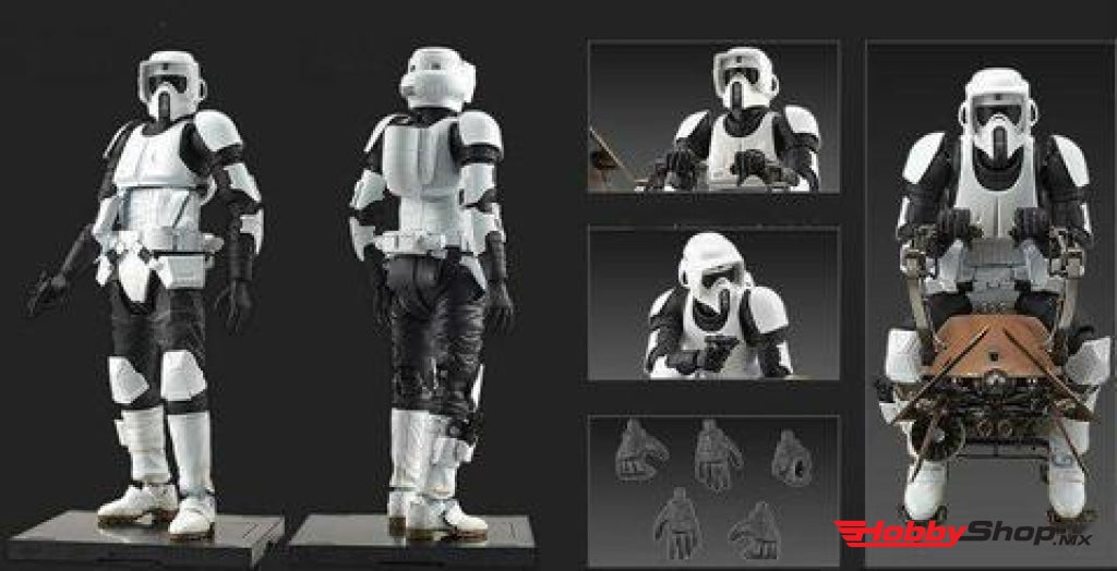 Scout Trooper & Speeder Bike Star Wars Bandai Ban196693 En Existencia