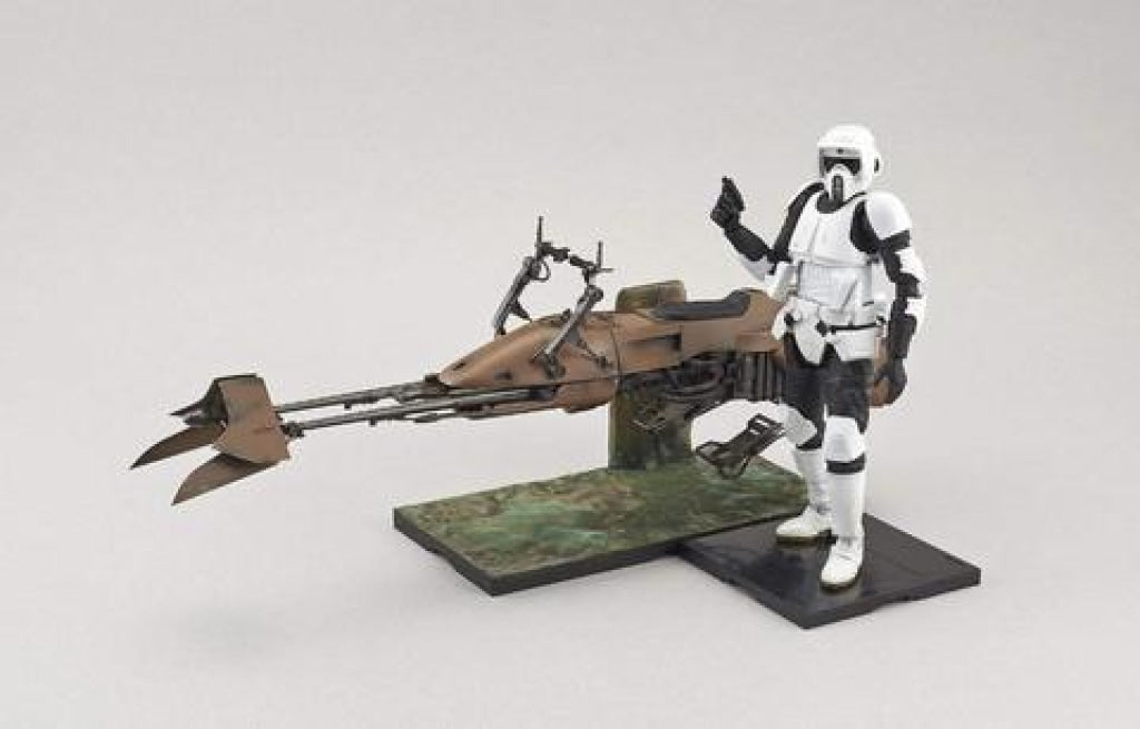 Scout Trooper & Speeder Bike Star Wars Bandai Ban196693 En Existencia