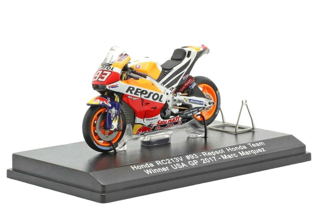 Spark - Honda Rc213V Team Repsol #93 Winner Usa Moto Gp Marc Marquez 2017 World Champion Escala 1:43