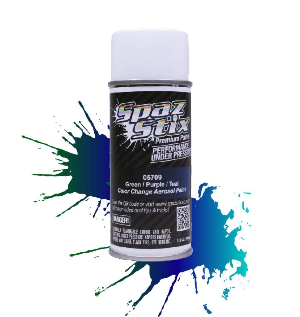 Spaz Stix - Color Change Aerosol Paint Green/purple/teal 3.5Oz En Existencia