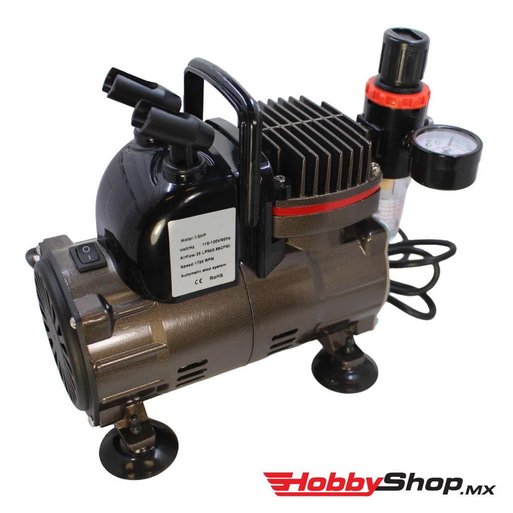 Spaz Stix - Dual Action Gravity Feed Airbrush & Air Compressor Combo En Existencia