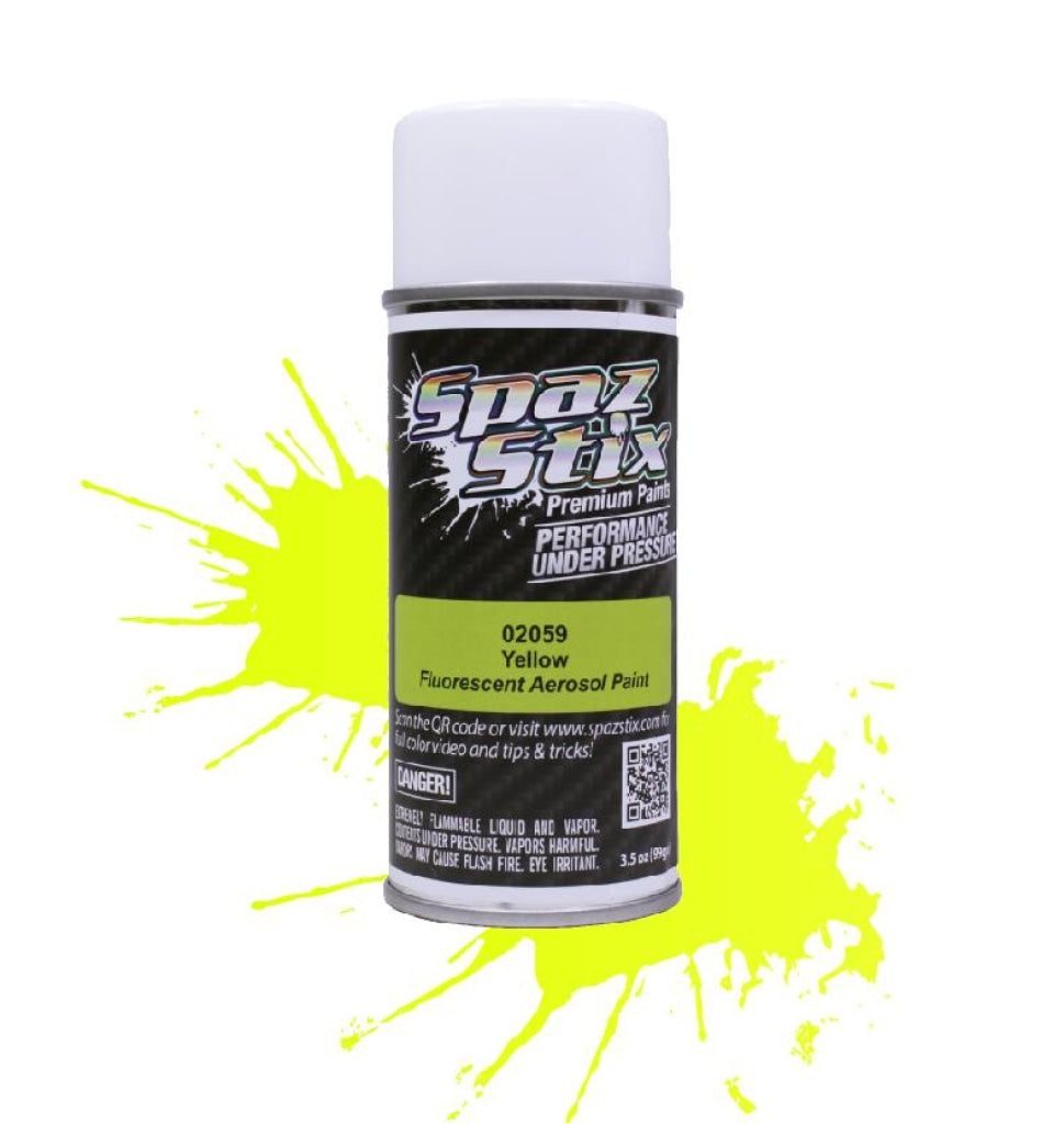 Spaz Stix - Yellow Fluorescent Aerosol Paint 3.5Oz En Existencia