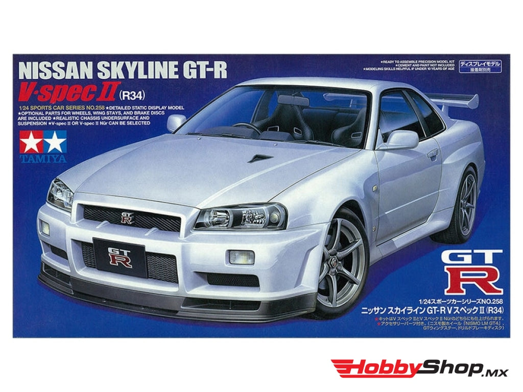 Tamiya - 1/24 Nissan Skyline Gt-R (R34) V.spec Ii Plastic Model Kit En Existencia