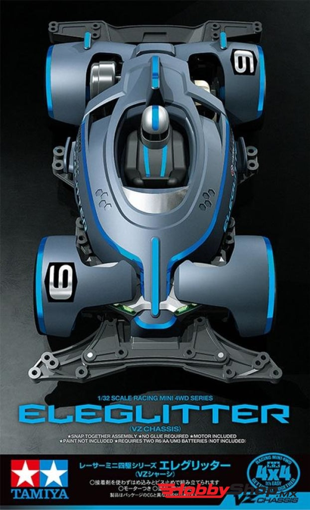 Tamiya - 1/32 Jr Mini 4Wd Eleglitter Kit W/ Vz Chassis En Existencia