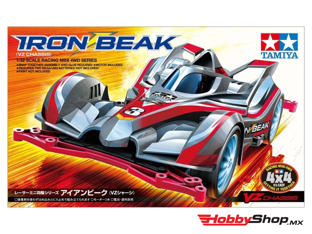 Tamiya - 1/32 Jr Mini 4Wd Iron Beak Kit W/ Vz Chassis En Existencia