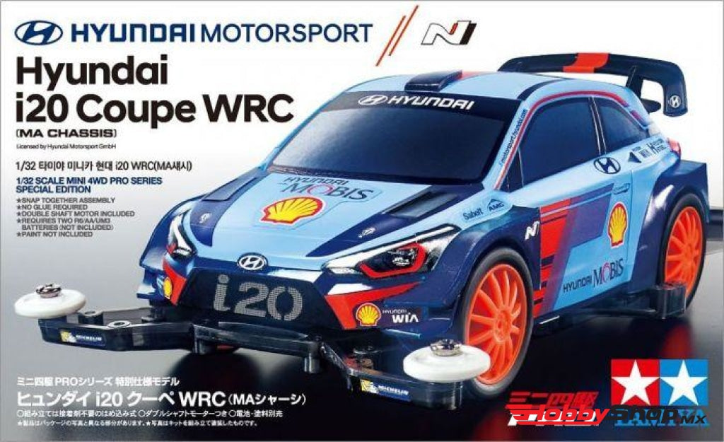 Tamiya - 1/32 Jr Racing Mini 4Wd Hyundai I20 Coupe Kit En Existencia