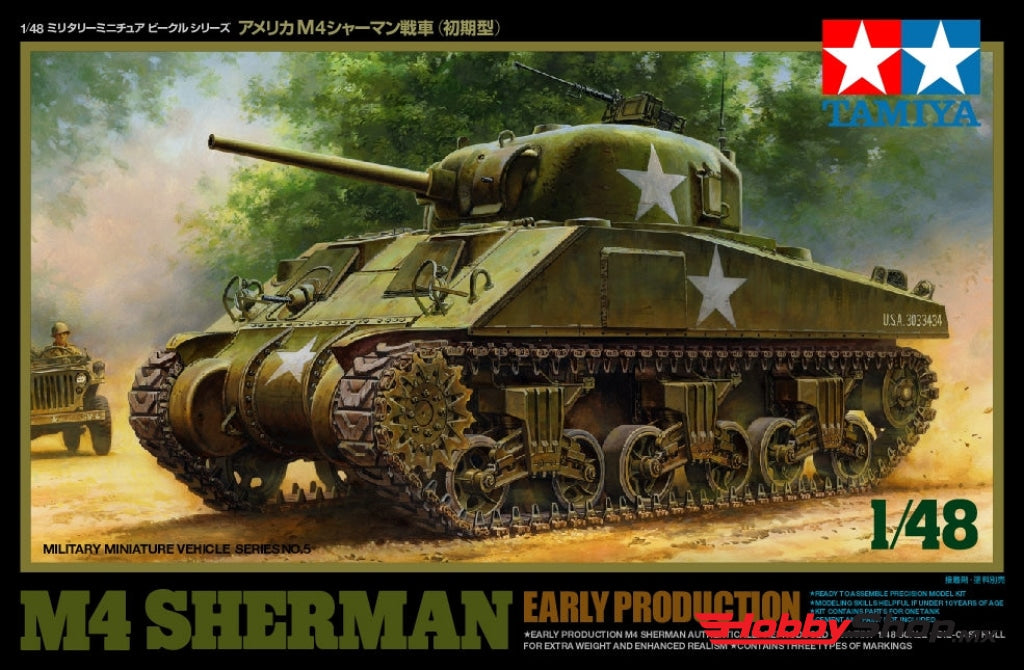 Tamiya - 1/48 U.s. Medium Tank M4 Sherman Plastic Model Kit En Existencia