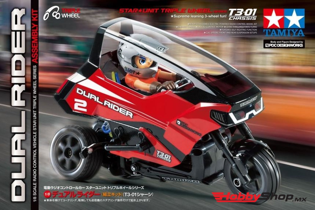 Tamiya - 1/8 Rc Dual Rider Trike Kit T3-01 Chassis En Existencia