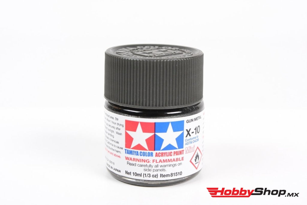 Tamiya - Acrylic Mini X-10 Gun Metal Paint 10Ml Bottle En Existencia