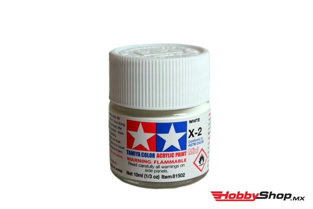 Tamiya - Acrylic Mini X-2 White Paint 10Ml Bottle En Existencia