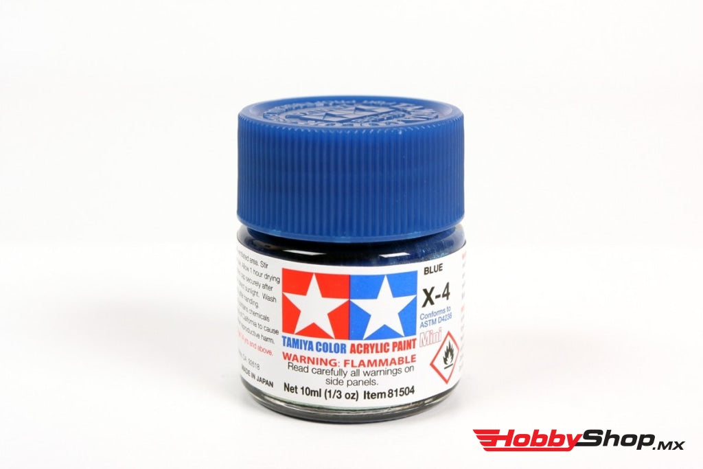 Tamiya - Acrylic Mini X-4 Blue Paint En Existencia