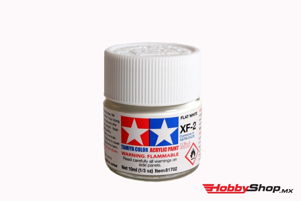 Tamiya - Acrylic Mini Xf-2 Flat White Paint 10Ml Bottle En Existencia