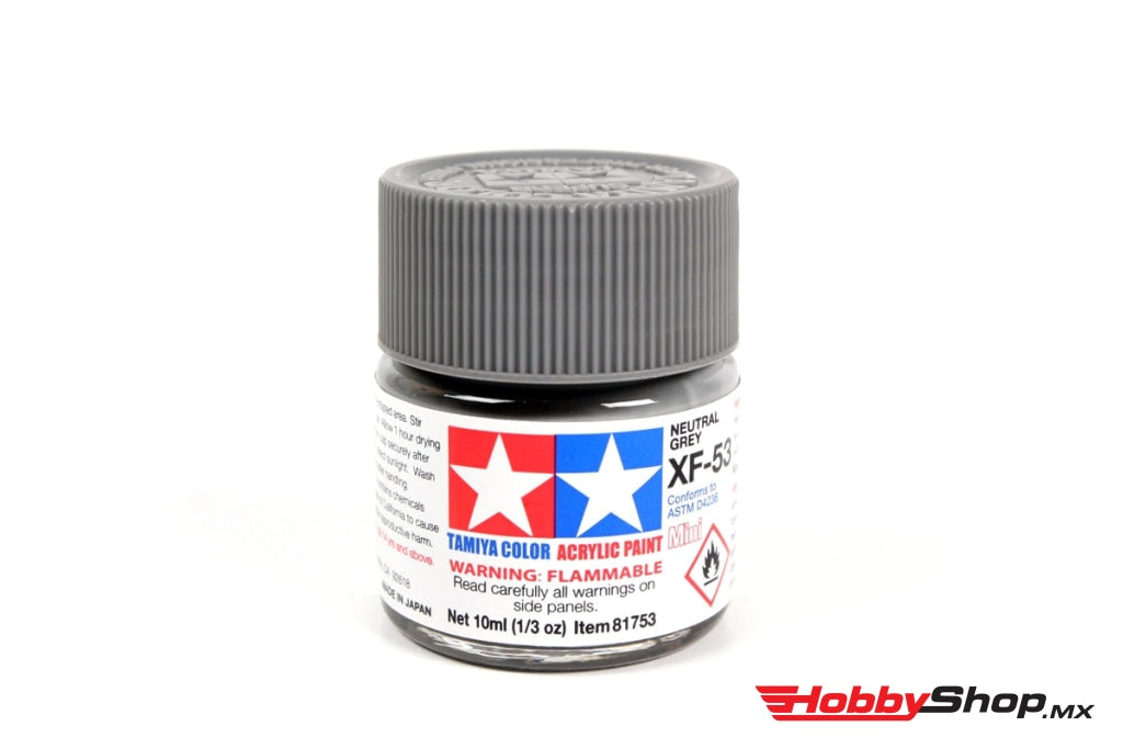 Tamiya - Acrylic Mini Xf-53 Neutral Grey Paint 10Ml Bottle En Existencia