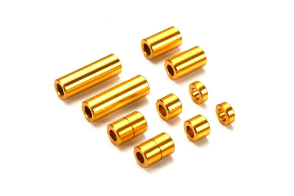 Tamiya - Jr Aluminum Spacer Set Gold En Existencia