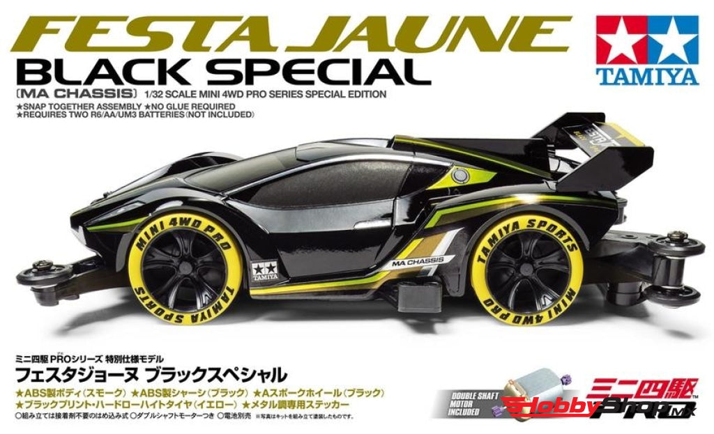 Tamiya - Jr Festa Jaune Black Special Ma Chassis Mini 4Wd Pro Car En Existencia