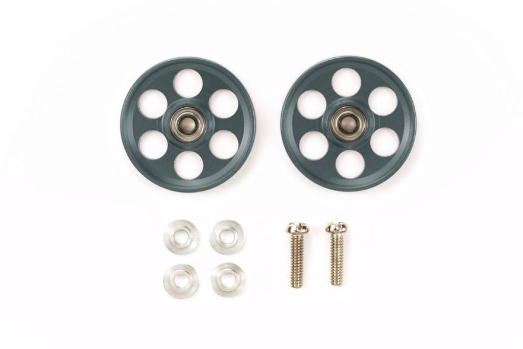 Tamiya - Jr Hg Light Weight Aluminuminum Ball Race Roller Gun Metal En Existencia