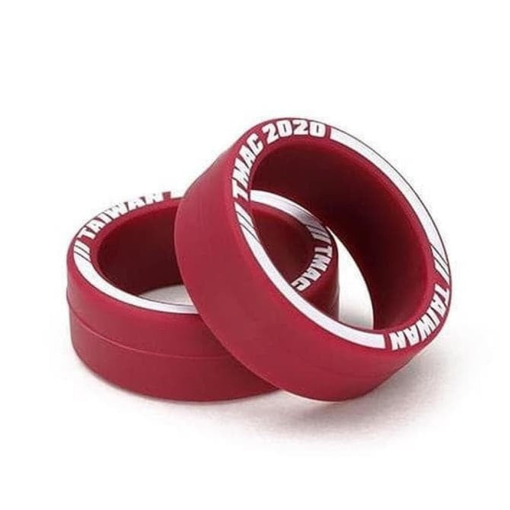 Tamiya - Jr Low Friction Profile Tire Maroon 2Pcs For Tmac 2020 En Existencia