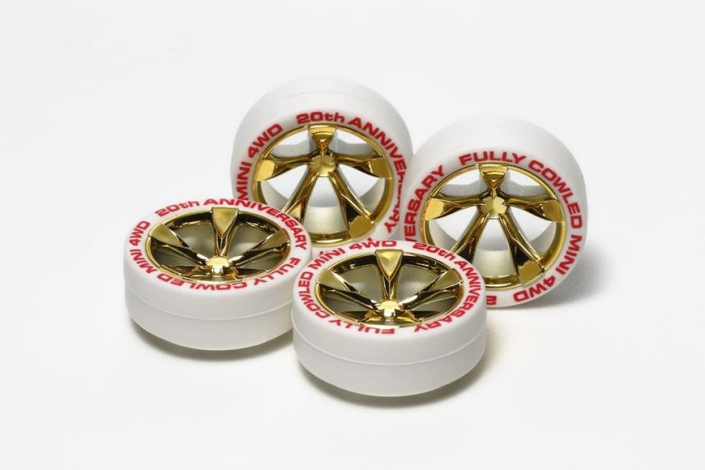 Tamiya - Jr Low Profile Tires White W/gold Whl En Existencia