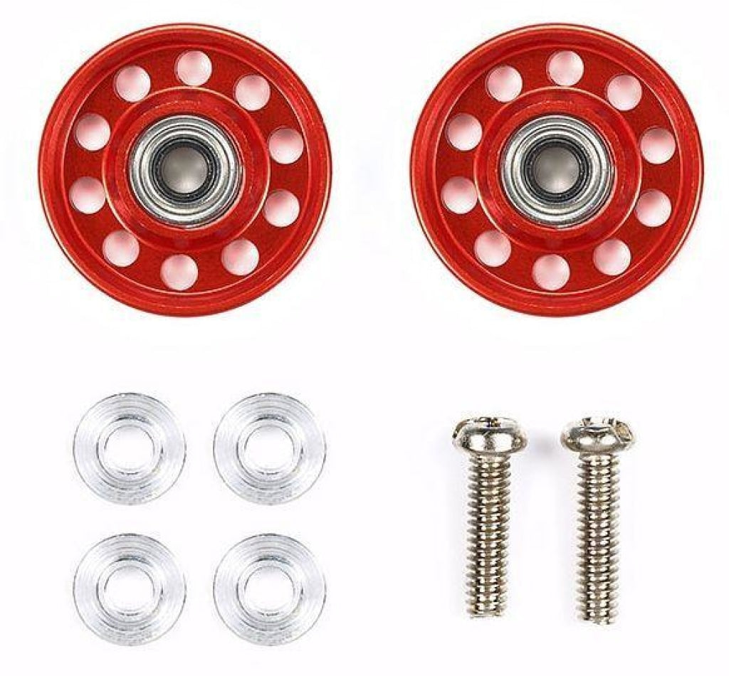 Tamiya - Jr Lw Aluminum Ball-Race Rollers 13Mm Red En Existencia