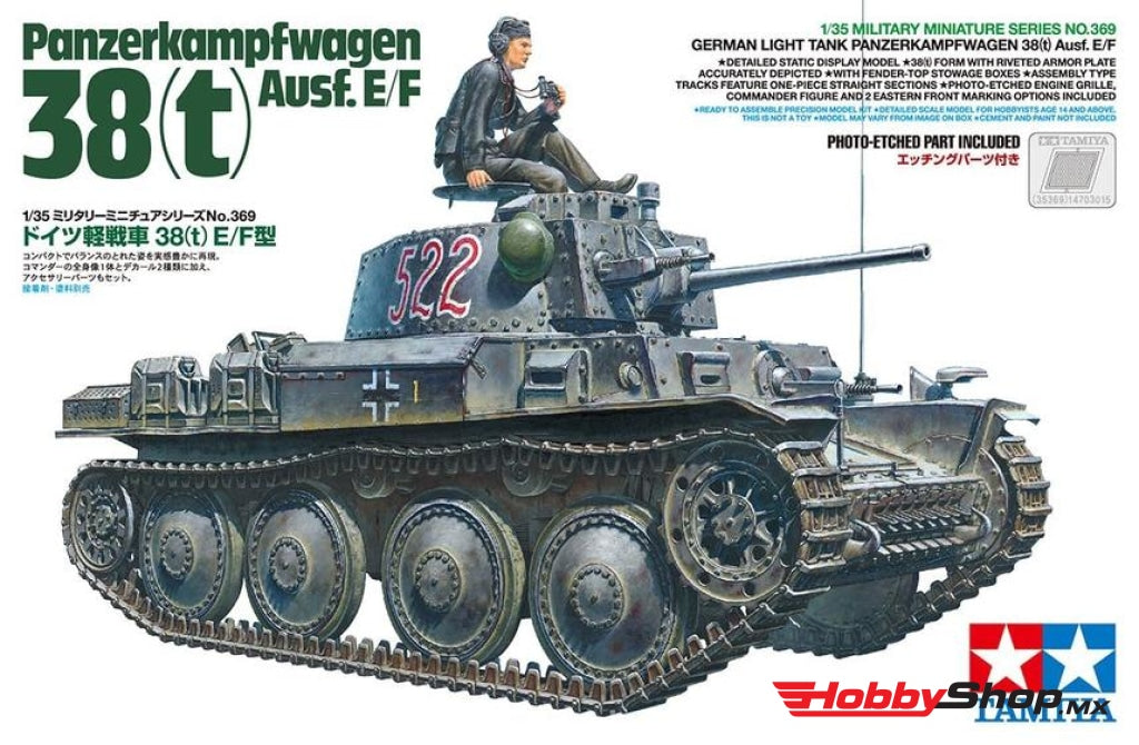 Tamiya - Panzer 38 (T) Ausf. E/f Tank Plastic Model Kit En Existencia