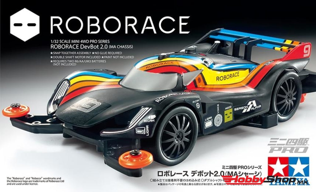 Tamiya - Roborace Devbot 2.0 Jr Mini Racer Kit W/ Ma Chassis En Existencia