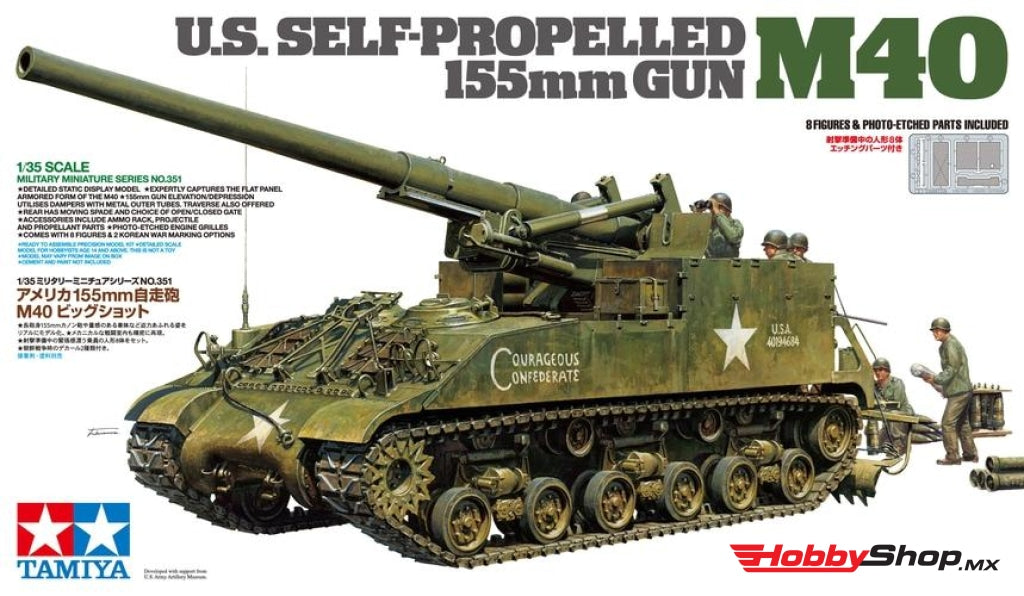 Tamiya - Us Self-Propelled 155Mm Gun M40 1/35 Plastic Model Kit En Existencia