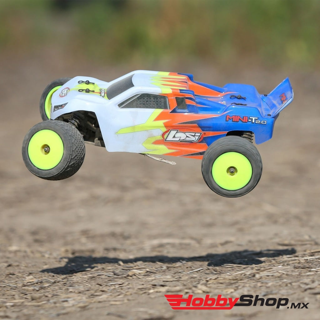 1/18 Mini-T 2.0 2Wd Stadium Truck Rtr Blue/white Los01015T2 En Existencia