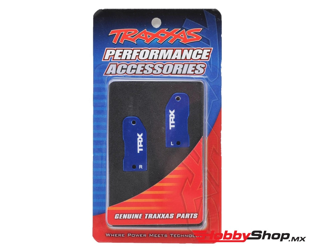 Traxxas - Caster Blocks 30 Grados Aluminio 6061-T6 Anodizado En Azul (Izquierda Y Derecha) / Pasador