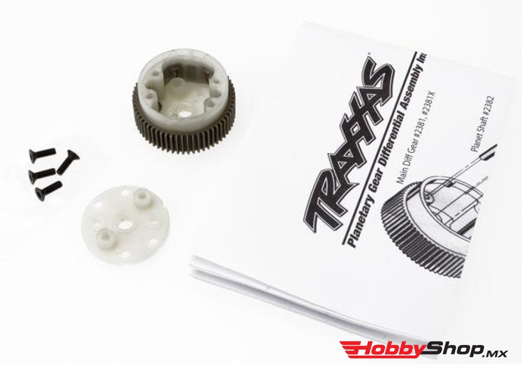 Traxxas - Diferencial Principal Con Corona Dentada De Acero / Placa Cubierta Lateral Tornillos