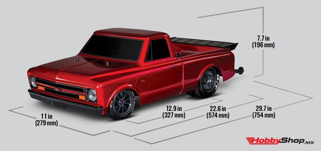 Traxxas - Drag Slash 1/10 2Wd Rtr No Prep Truck W/1967 Chevrolet C10 Body Tqi 2.4Ghz Radio & Tsm