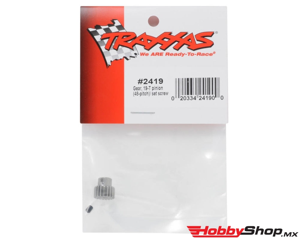 Traxxas - Engranaje De Piñón 48P Con Tornillo Fijación (Diámetro Interior 3.17 Mm) (19T) En
