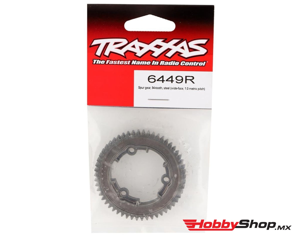 Traxxas - Engranaje Recto 54 Dientes Acero (Cara Ancha Paso Métrico 1.0) En Existencia
