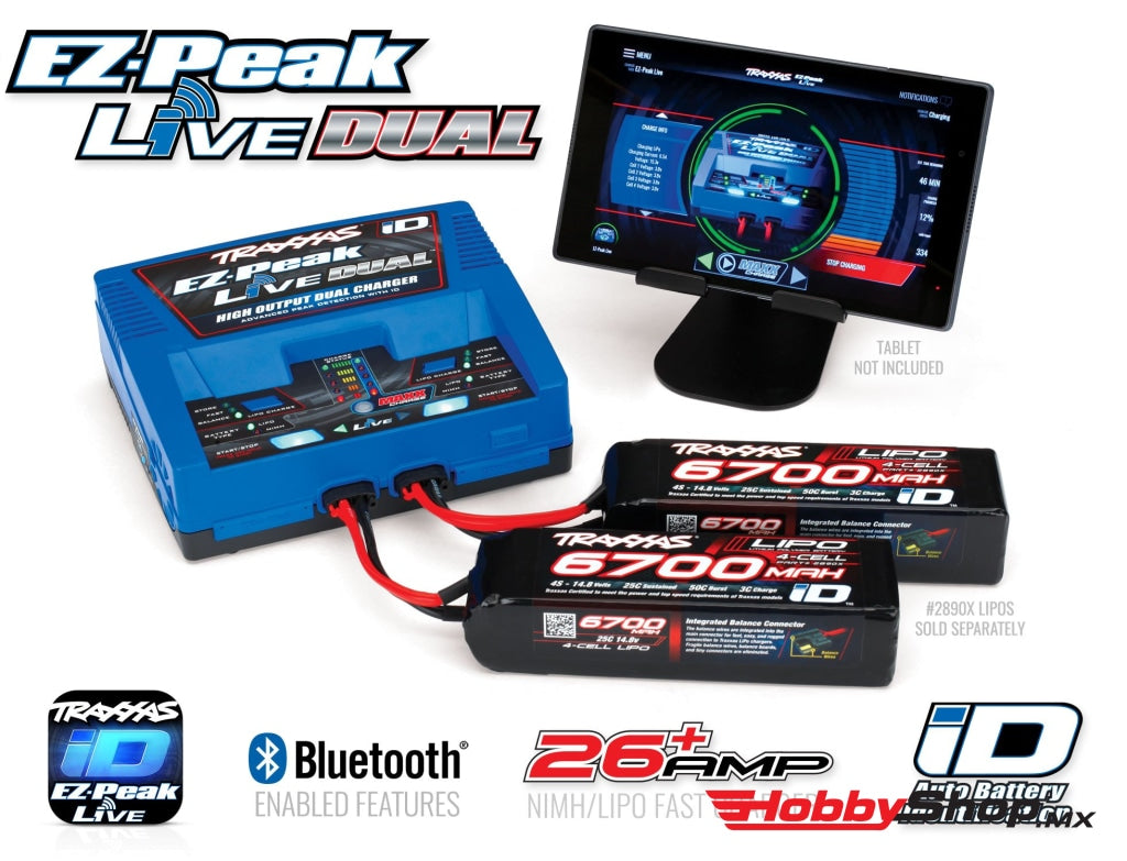 Traxxas - Ez Peak Live Dual Charger En Existencia