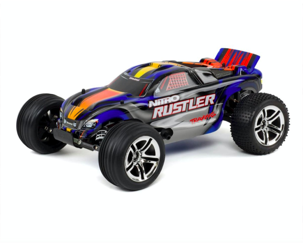 Traxxas - Nitro Rustler 1/10 Rtr Stadium Truck Azul Sobrepedido