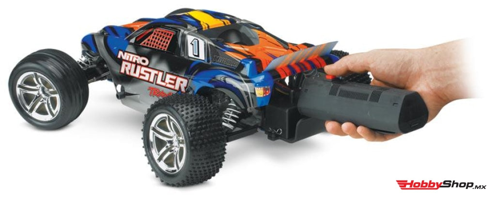 Traxxas - Nitro Rustler 1/10 Rtr Stadium Truck Azul-Plateado Sobrepedido