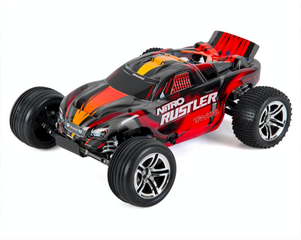 Traxxas - Nitro Rustler 1/10 Rtr Stadium Truck Rojo-Plateado Sobrepedido