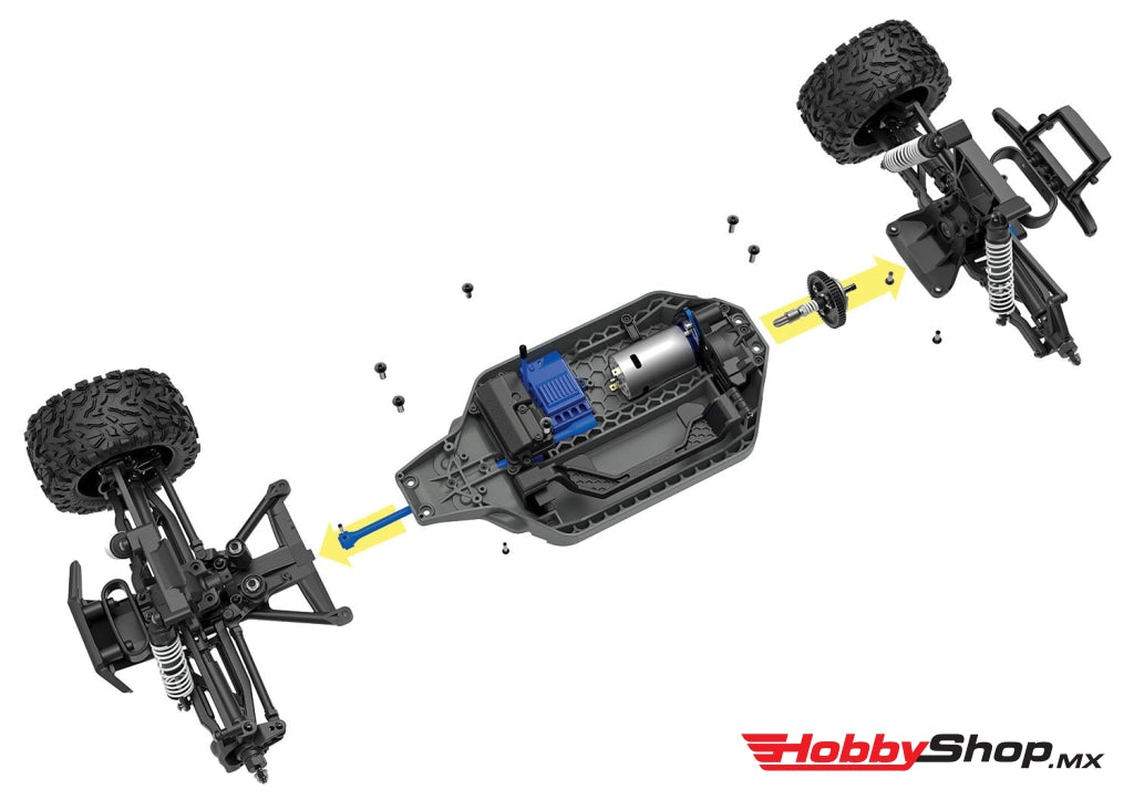 Traxxas - Rustler 4X4 1/10 4Wd Rtr Stadium Truck Azul Sobrepedido