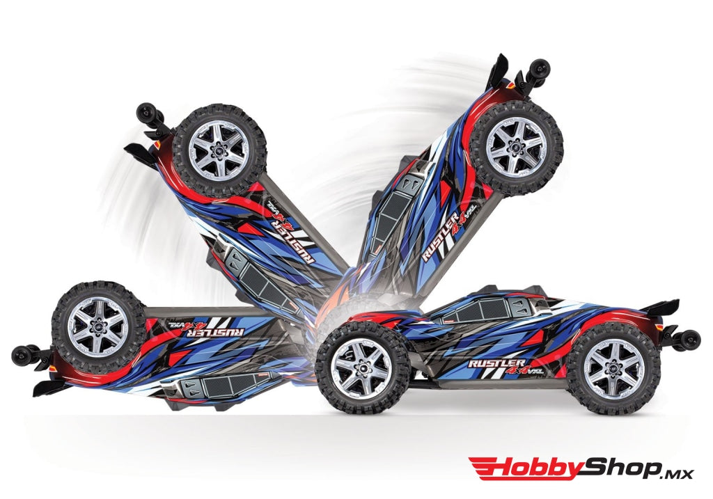 Traxxas - Rustler 4X4 Vxl Brushless Rtr 1/10 4Wd Stadium Truck Azul En Existencia