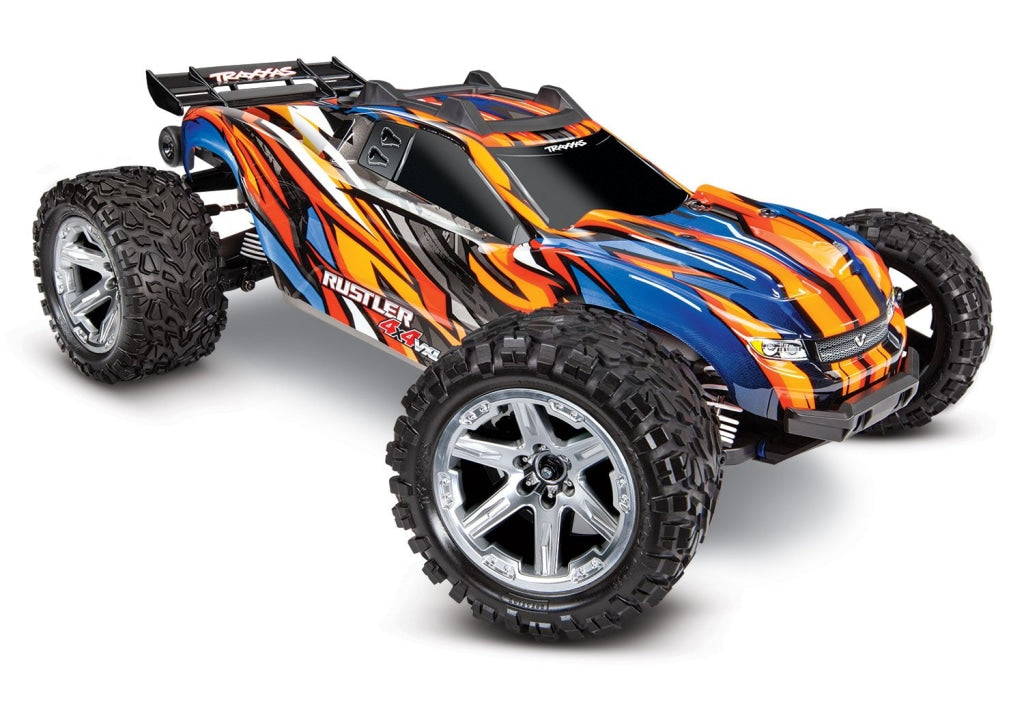 Traxxas - Rustler 4X4 Vxl Brushless Rtr 1/10 4Wd Stadium Truck Naranja En Existencia